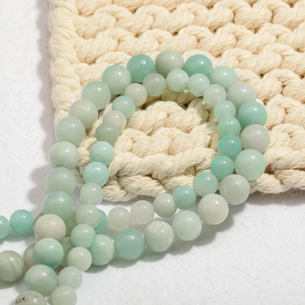 6mm Amazonite Round Beads DIY Jewelry Making